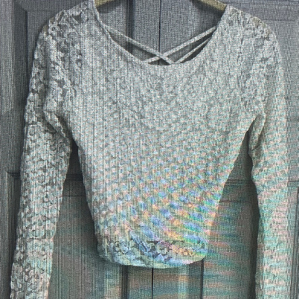 Bobeau Lace Long Sleeve Blouse - White